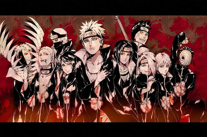 Plakat Naruto Naklejki ścienne Naruto Akatsuki Anime Mural Tapeta HD