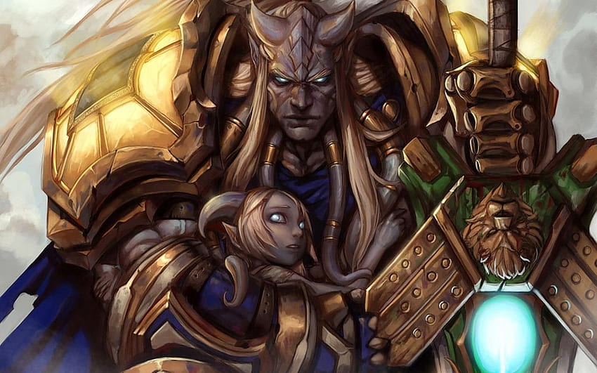 Protettore degli Innocenti. Arte di Warcraft, World of Warcraft, Paladino Draenei Sfondo HD
