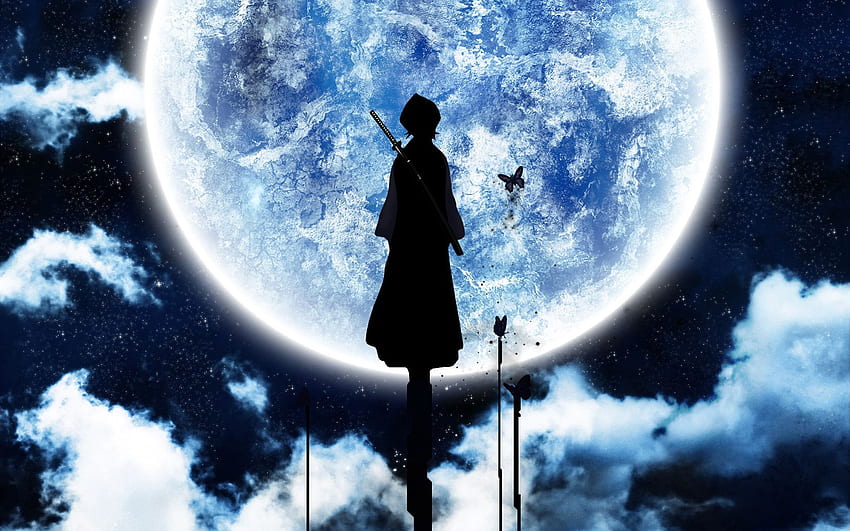 Bleach Amazing Anime Dark Moon Evil Night Cool Japan Creepy Mystery Shadow Art Poster Print 8. anime , Anime background , Bleach anime Sfondo HD