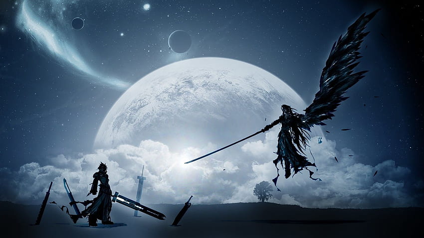Wolke und Sephiroth HD-Hintergrundbild
