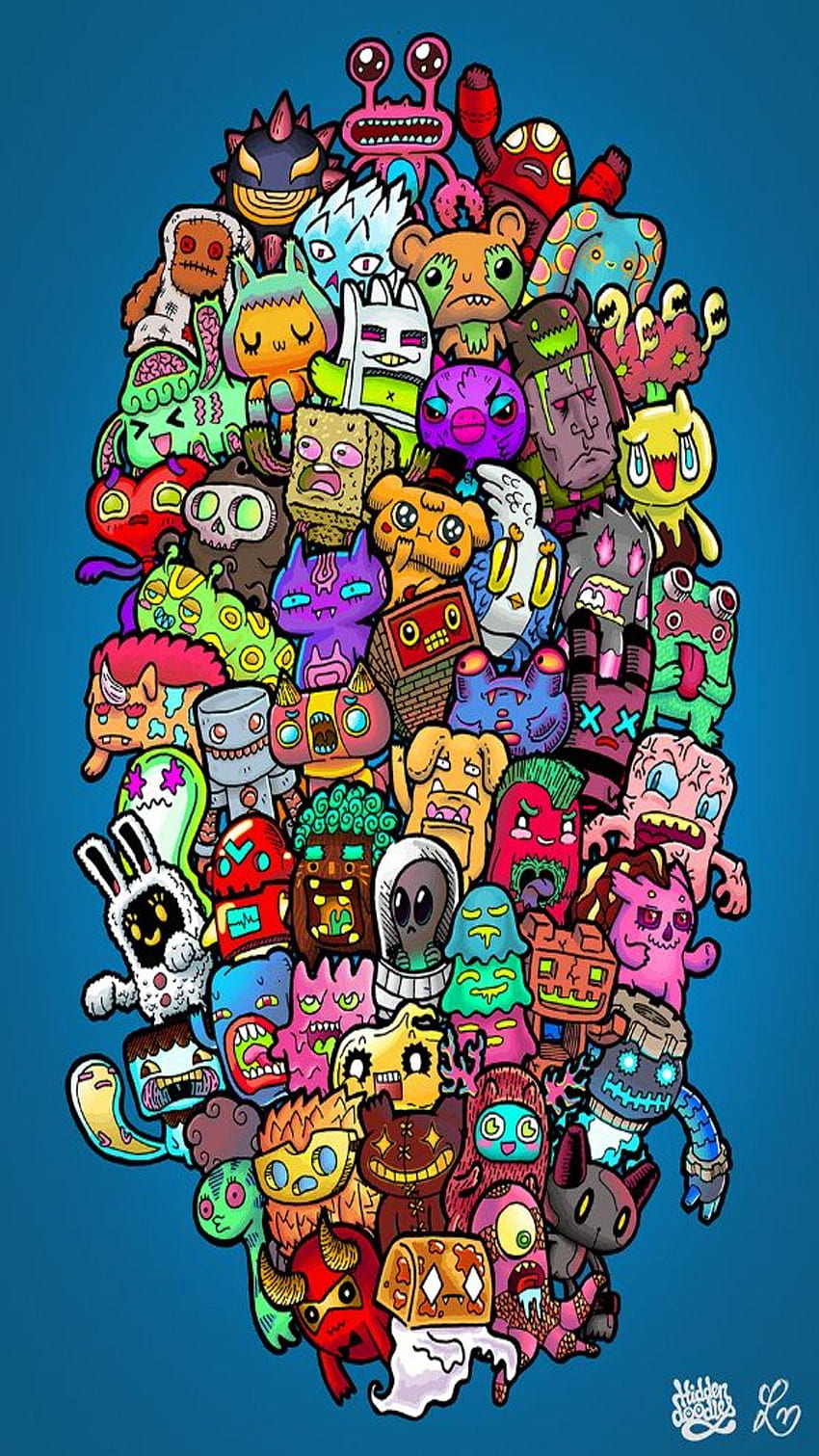 Doodle Art - 2020 per Android, Doodle Art colorato Sfondo del telefono HD