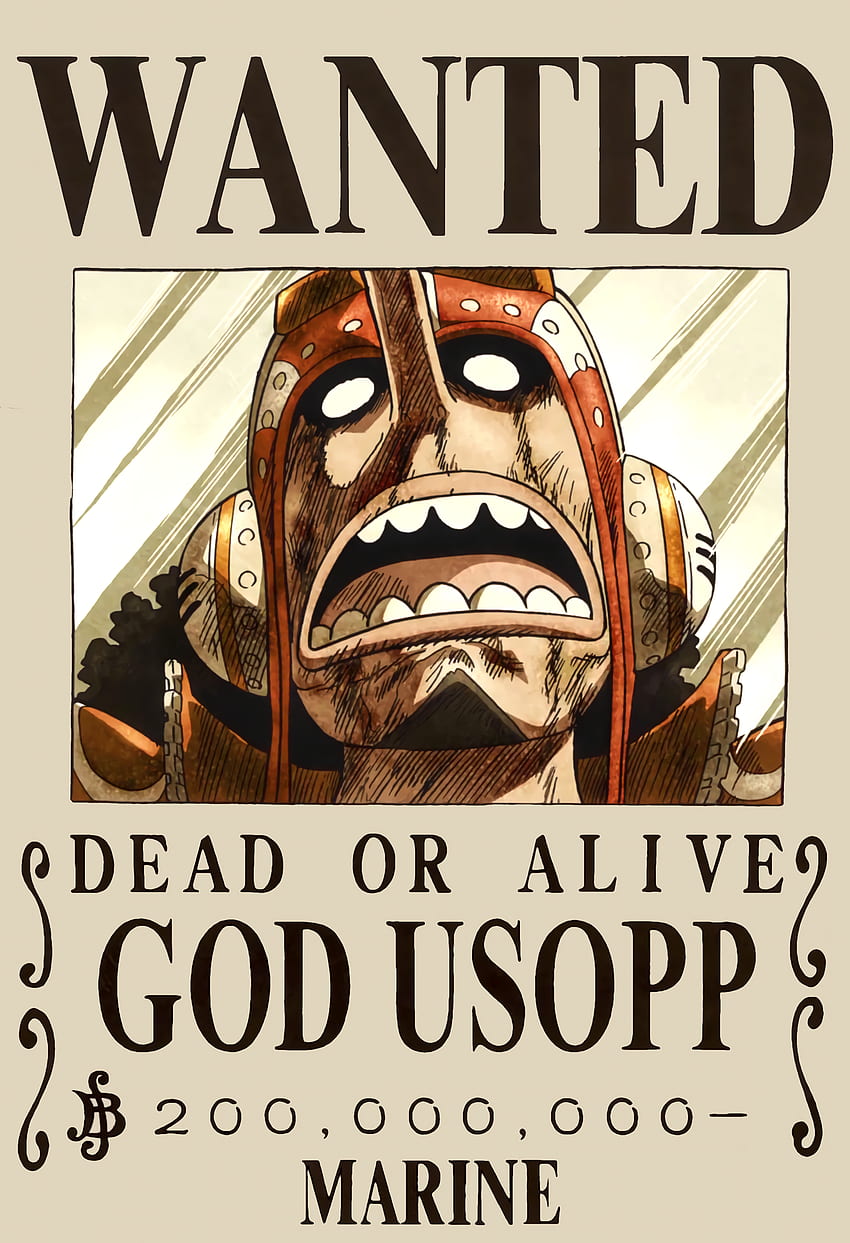 One Piece Wanted Posteri, Ussop Bounty HD telefon duvar kağıdı
