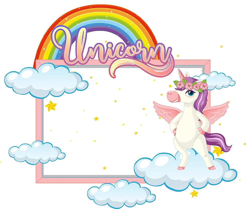 Empty banner with cute pegasus cartoon character on white background 2120019 Vector Art at Vecteezy, Cartoon Banner HD wallpaper
