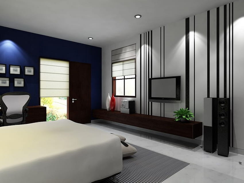 สุดยอดการออกแบบตกแต่งภายในห้องนอน 14 สำหรับการตกแต่งภายในบ้านของคุณ บ้านสไตล์มินิมอล วอลล์เปเปอร์ HD