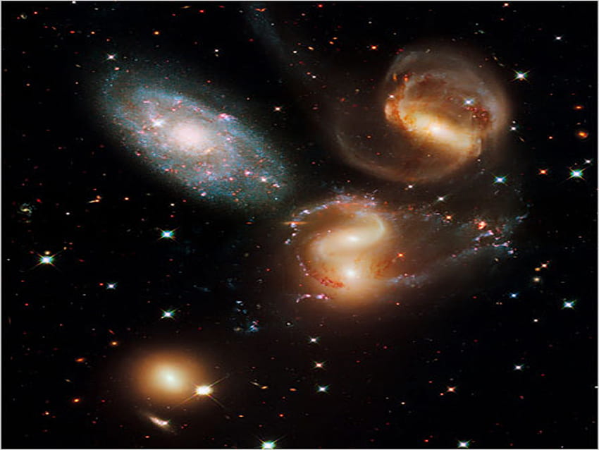 กระจุกดาราจักร อวกาศ กาแล็กซี ฮับเบิล วอลล์เปเปอร์ HD