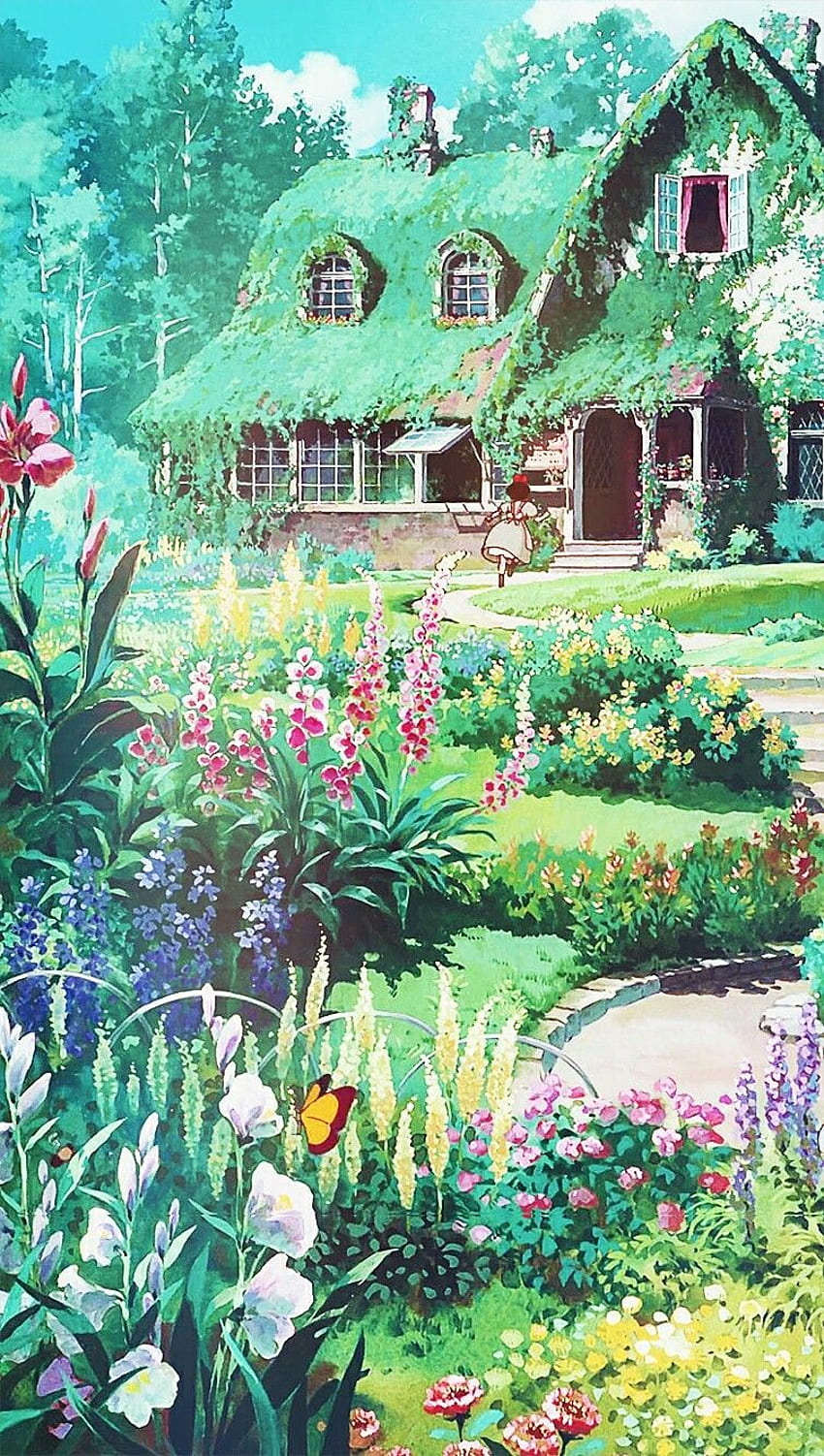 No on . Studio ghibli and, Studio Ghibli Garden Scenery HD phone wallpaper