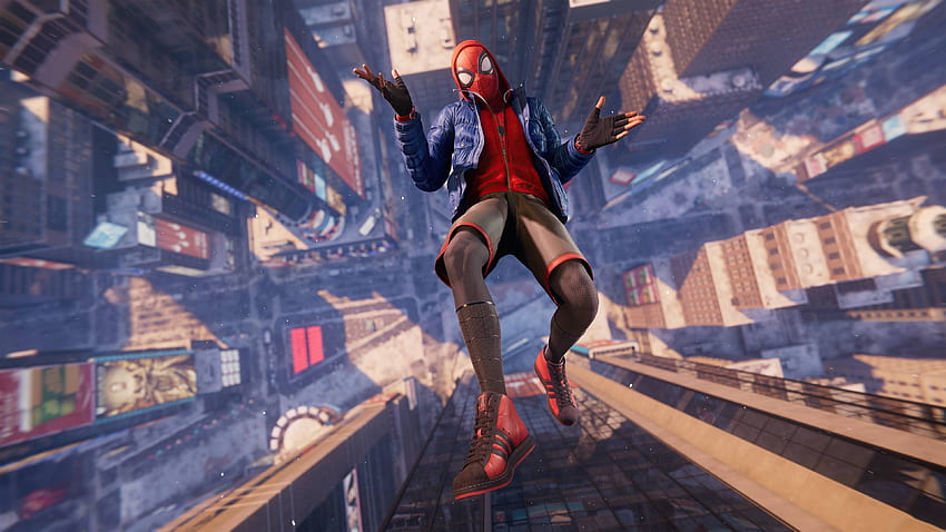 Miles Morales Spider Man Falling Cool IPhone XS MAX, Jeux, et Arrière-plan Fond d'écran HD