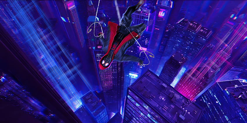 Marvel Comics Miles Morales Spider Man Spider Man Into The Spider Verse - Résolution :, Spider Man Violet Fond d'écran HD