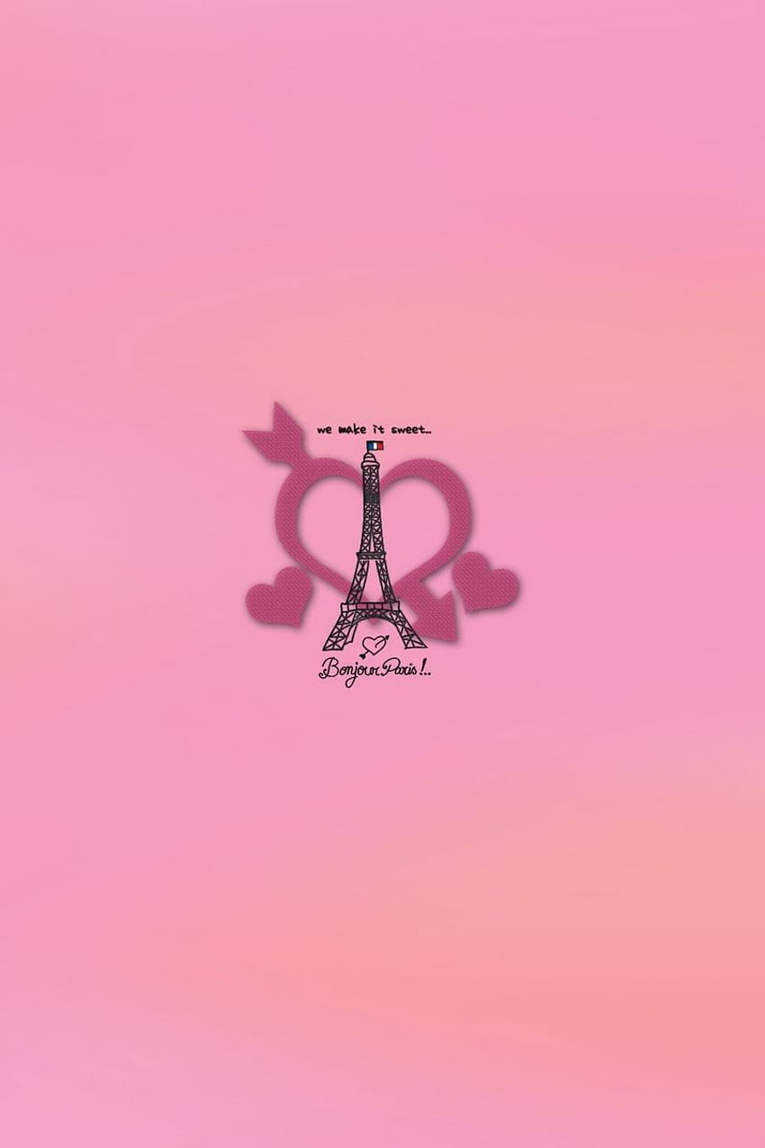france, pink, heart, eiffel, Pink Paris HD phone wallpaper