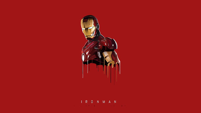 Iron Man Minimal, Ironman Minimalist HD wallpaper