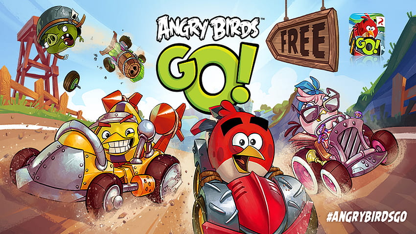 Angry Birds เปิดตัว Mario Kart วันนี้ด้วยเงิน 65 เหรียญสหรัฐในการซื้อแอป GameSpot, Angry Birds Go วอลล์เปเปอร์ HD