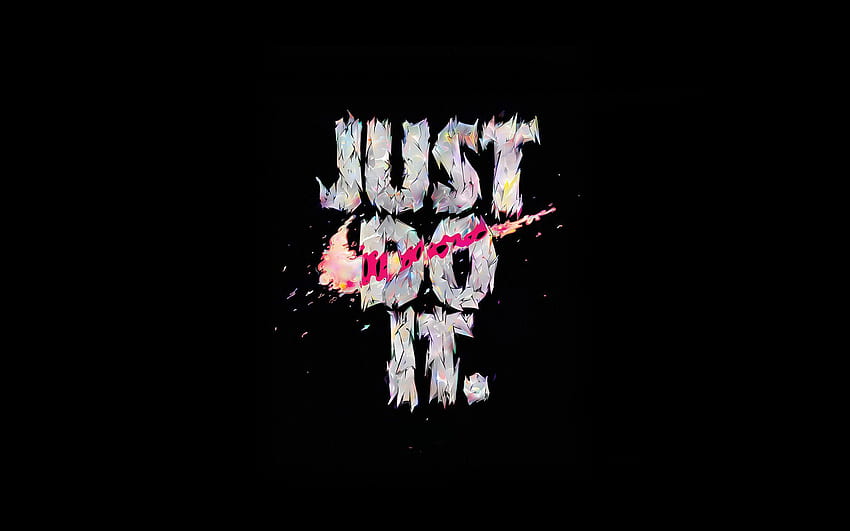 logotipo de Nike Just Do It, logotipo de Nike negro fondo de pantalla