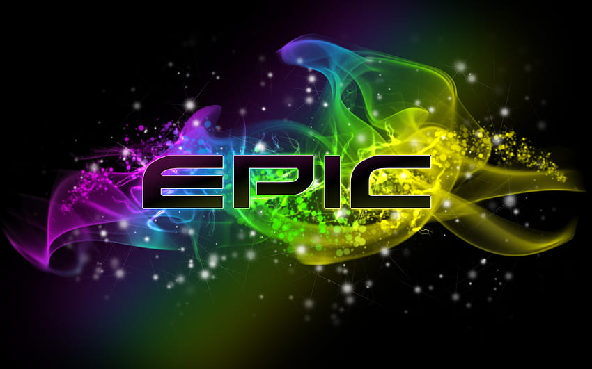 EPIC!!, color, epic, explosion, abstract, rainbow, sparkle, smoke, space, blast, fire HD wallpaper