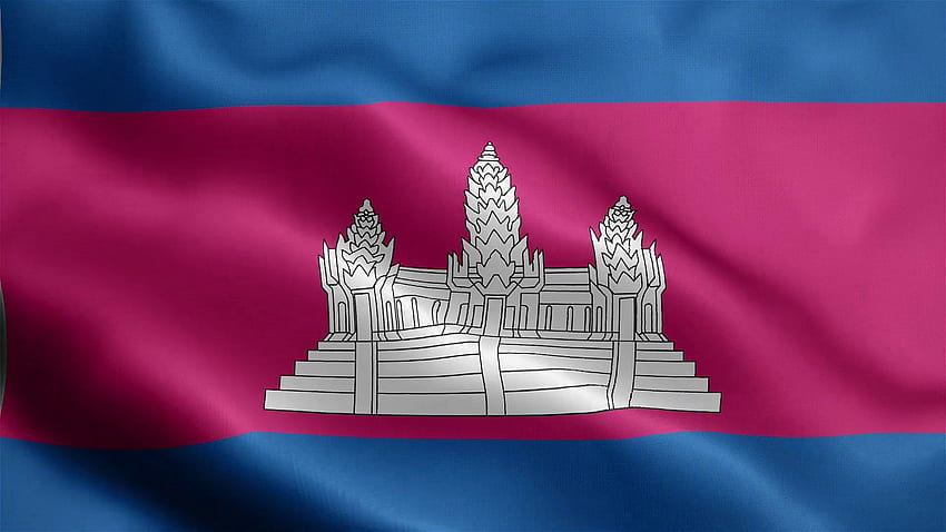 Kambodscha-Flagge Hohe Qualität HD-Hintergrundbild
