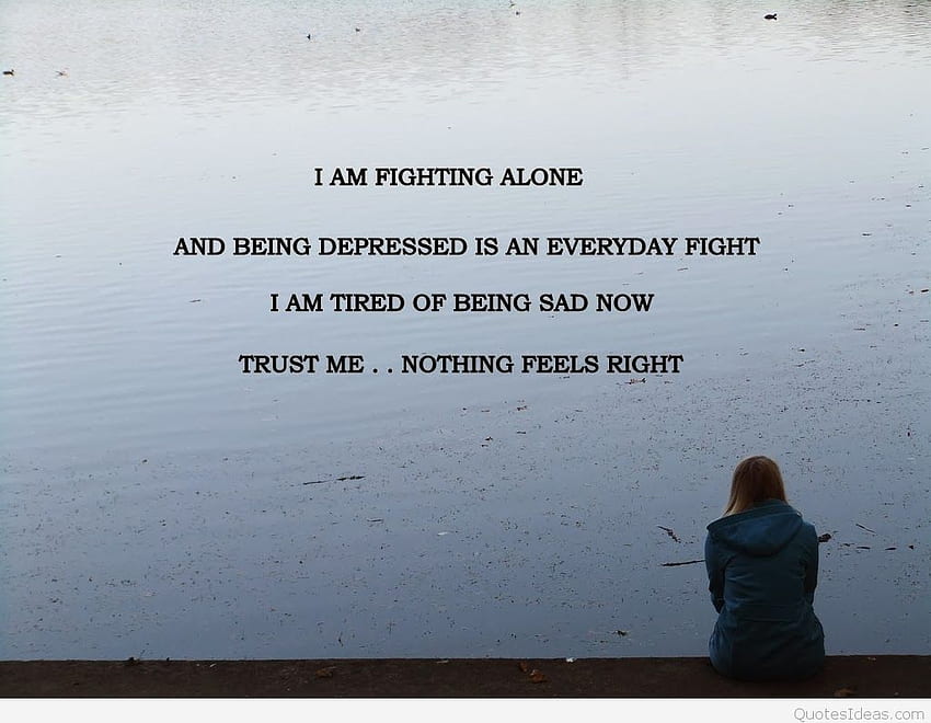 Cute sad alone with quote, Sad Girls Quotes HD wallpaper | Pxfuel