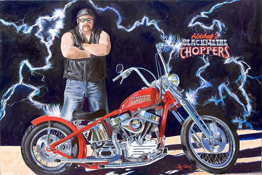 Blackmetal Chopper, Motorräder, Fahrräder, Chopper, Harley Davidson HD-Hintergrundbild