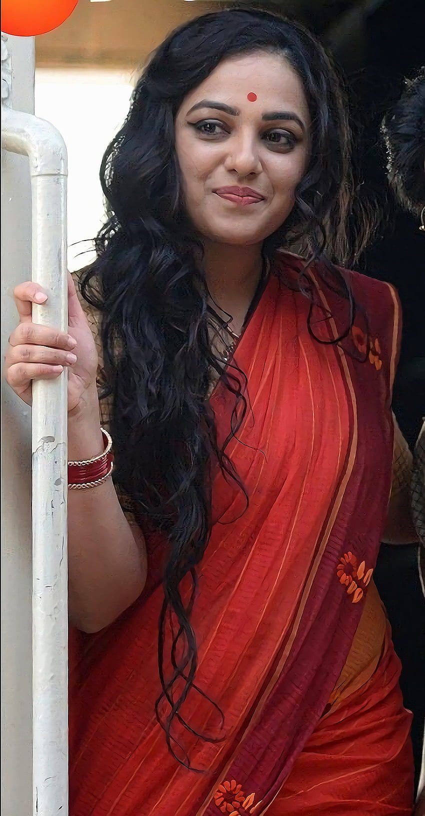 Nithya Menon, Mersal, Gesicht HD-Handy-Hintergrundbild