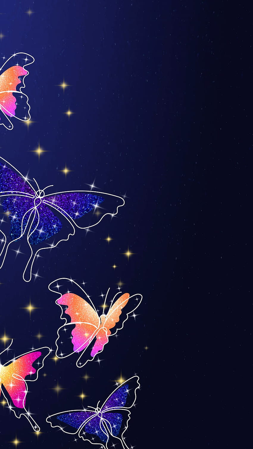 Butterfly Phone . , PNG Stickers, & Background, Minimalist Butterfly HD phone wallpaper