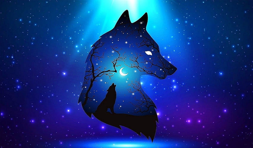Cool Blue Wolf Wolf .pro, naprawdę Cool Blue Tapeta HD