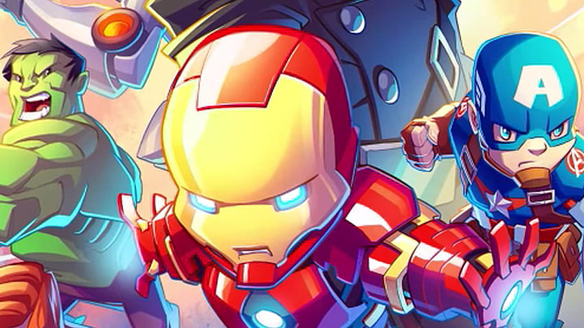 Animated Cute Avengers, Little Avengers HD wallpaper