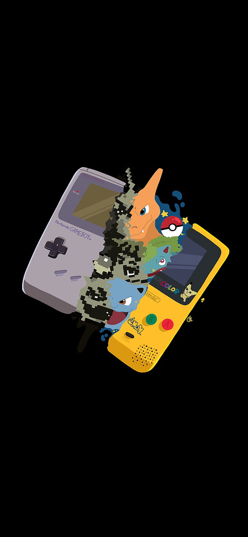 Amoled, Pokémon, Black, - Pokemon Mobile Black - , 닌텐도 폰 HD 전화 배경 화면