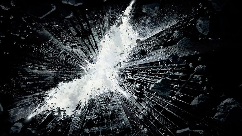 The Dark Knight Rises Buildings Collapsing HD wallpaper