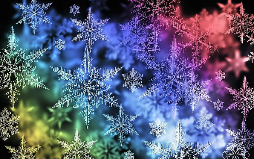 Colorful Snowflake . computer geek am I, Christmas Snowflakes HD wallpaper