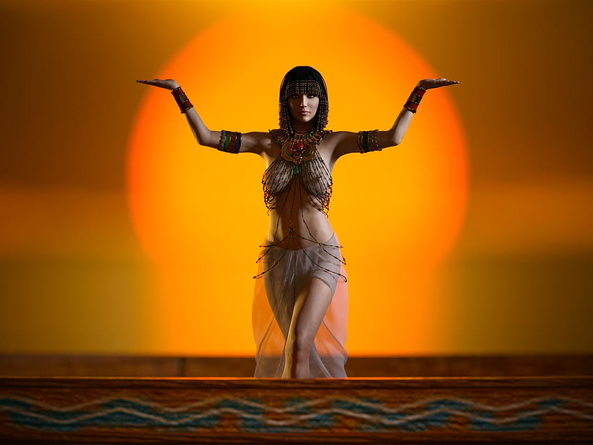 Ägypten-Mädchen, Pose, Dekoration IPhone 11 Pro XS Max, Ägypterin HD-Hintergrundbild