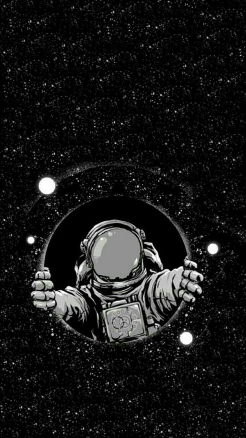 Astronauta, Kosmos, Ilustracja, Fikcja, Astronomia, Doodle Space Estetyczny Tapeta na telefon HD