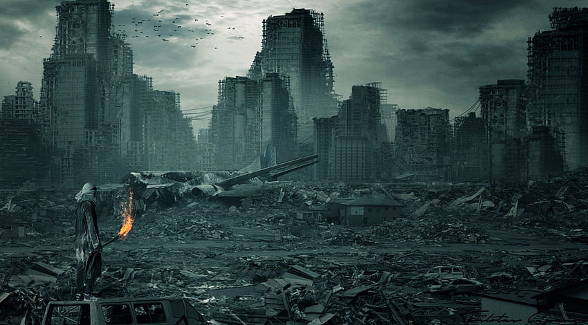 Apocalyptic, Zombie Apocalypse City HD wallpaper