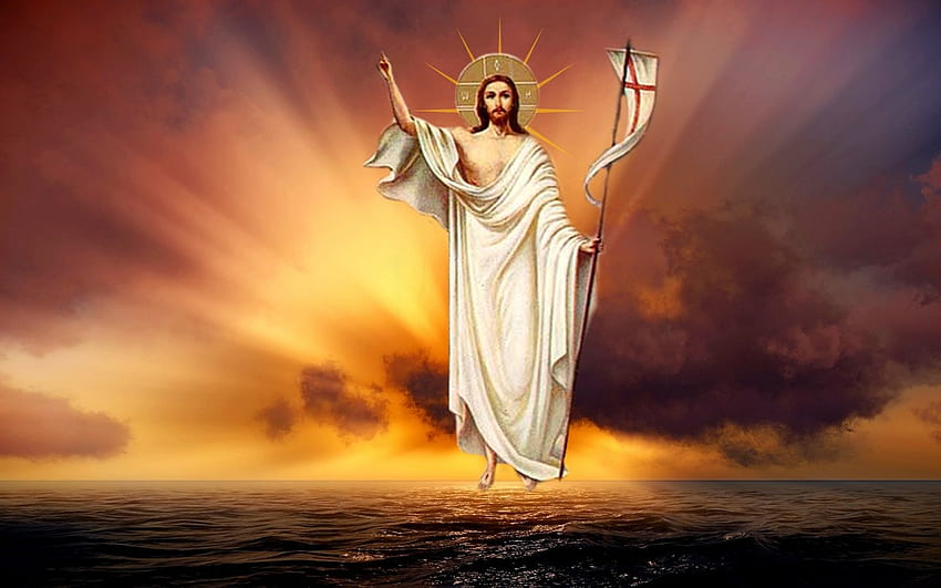 พระเยซูผู้รุ่งโรจน์ พระเจ้า พระเยซู พระคริสต์ การฟื้นคืนชีพ ศาสนา วอลล์เปเปอร์ HD