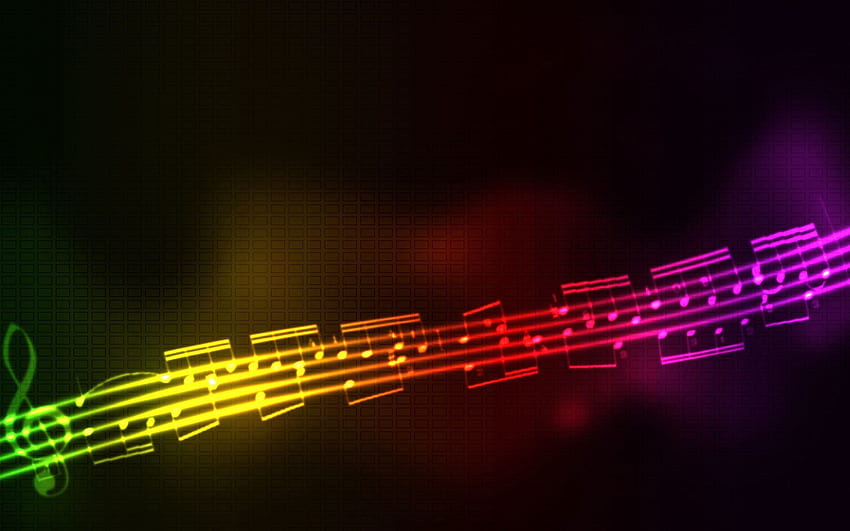 Music, Abstract, Background, Rainbow, Multicolored, Motley, Notes HD wallpaper