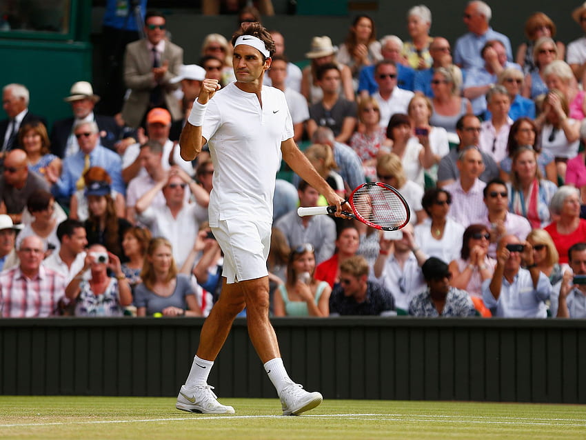 Yeni Roger Federer Wimbledon'a, Roger Federer Hizmet Ediyor HD duvar kağıdı