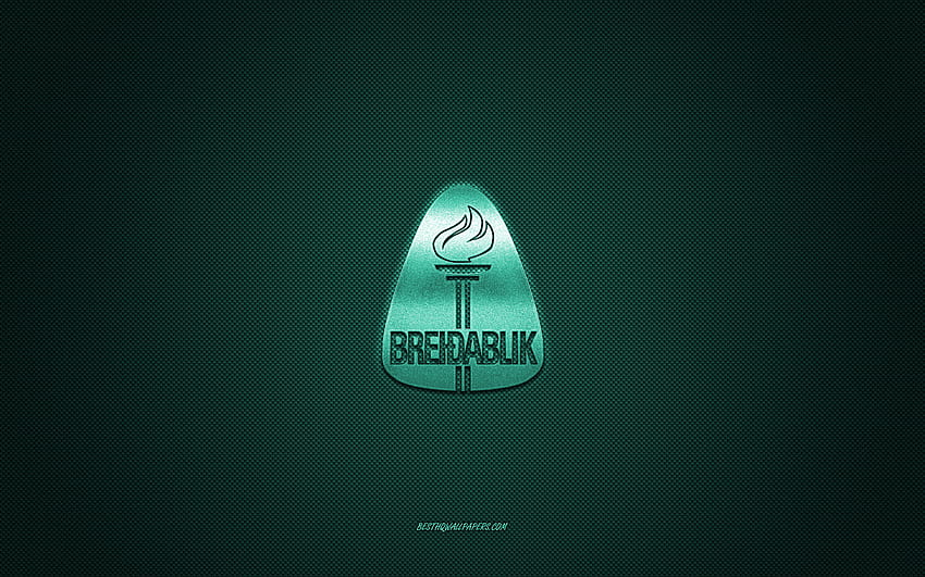 Breidablik, Icelandic football club, green logo, green carbon fiber background, Besta-deild karla, football, Kopavogur, Iceland, Breidablik logo HD wallpaper