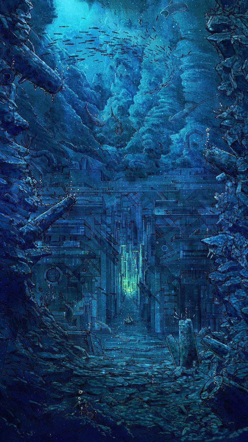 Mengagumkan Blue Atlantis iPhone 6s wallpaper ponsel HD