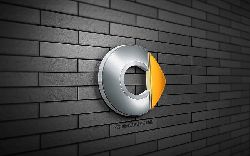 Smart 3D logo, , gray brickwall, creative, cars brands, Smart logo, 3D art, Smart HD wallpaper