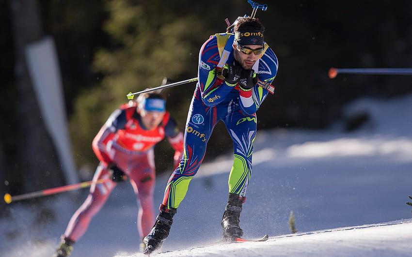 Martin Fourcade, biathlon, musim dingin Wallpaper HD