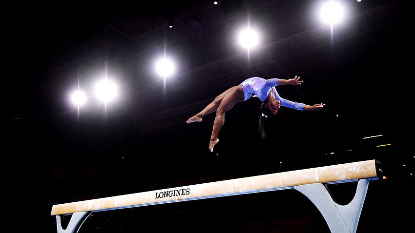 Simone Biles gives fans first look at new balance beam dismount HD wallpaper
