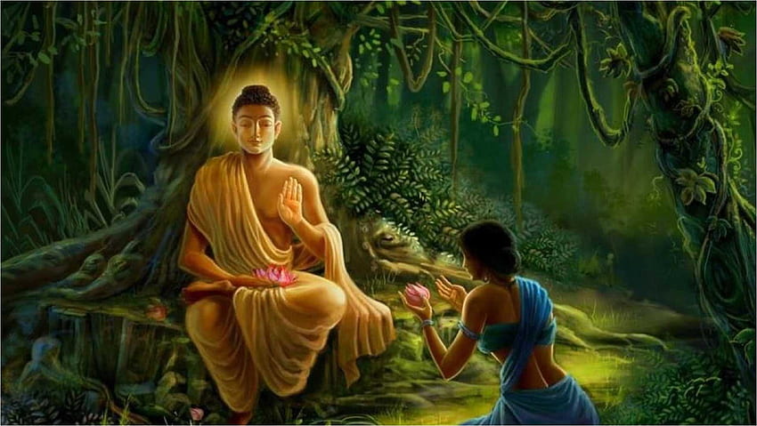 Buddha, Buddha Painting HD wallpaper