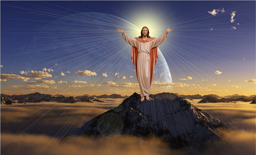 Ascension de Jesus, tanrı, isa, mesih, cennet HD duvar kağıdı