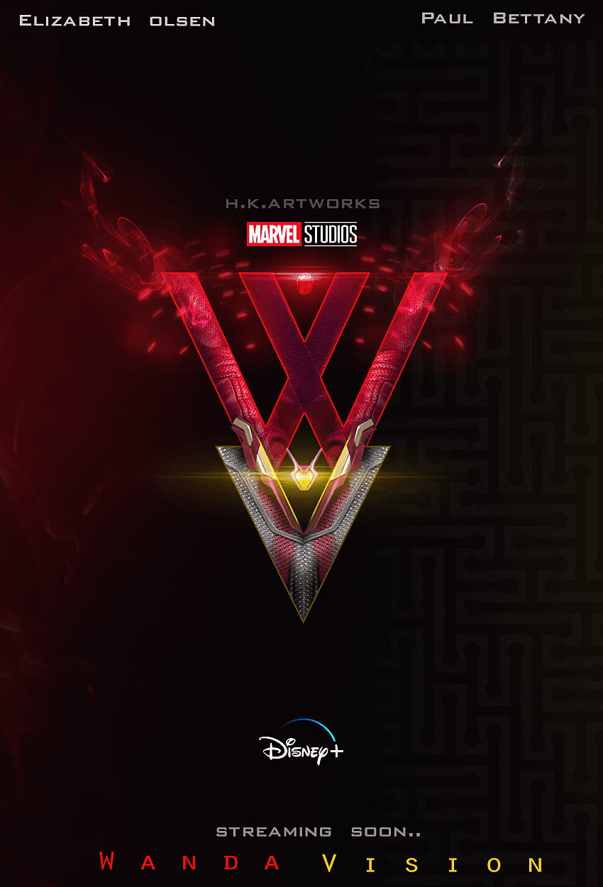 Logotipo de Wanda Vision Concept por mí. Wanda y Vision, Disney Marvel, Marvel, Wandavision fondo de pantalla del teléfono