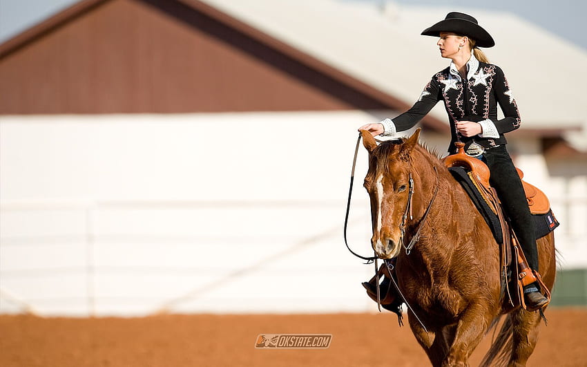 Cowgirl Equestrian - Oklahoma State University HD wallpaper