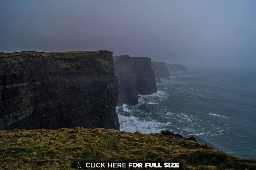 、モバイル、タブレットの [] までの雨と背景。 モハーの断崖を探検。 アイルランドの断崖絶壁 高画質の壁紙