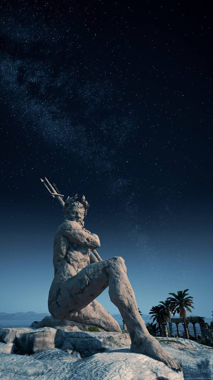 Poseidon, Estátua de Poseidon Papel de parede de celular HD