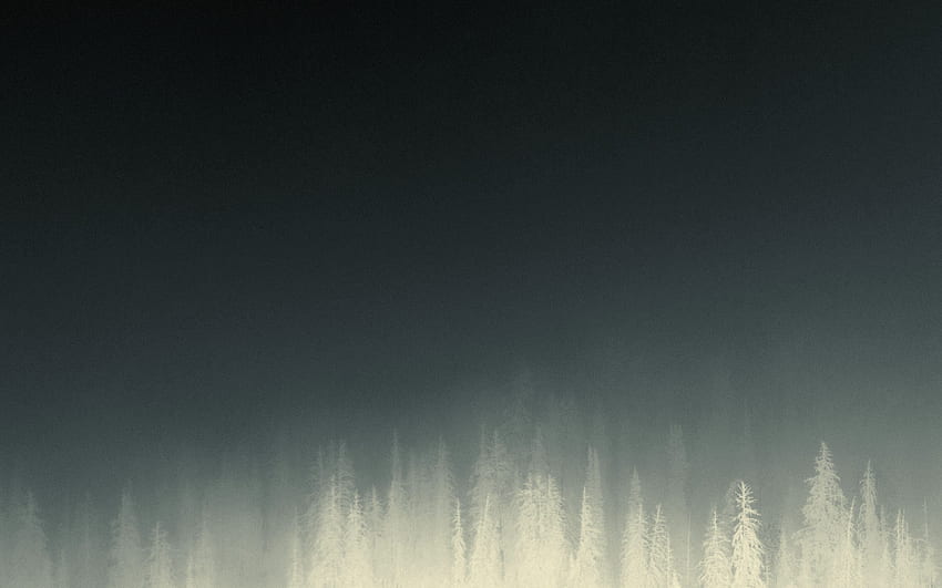 Fog Minimal Mountain Wood Nature Blue Dark, Black Fog HD wallpaper