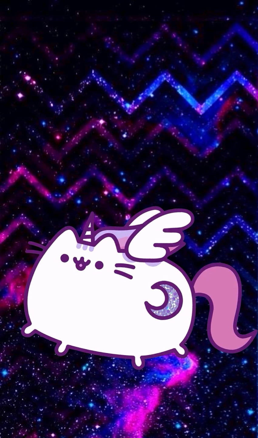 This is literally my favorite background. Pusheen cute, Unicorn Cat HD phone wallpaper
