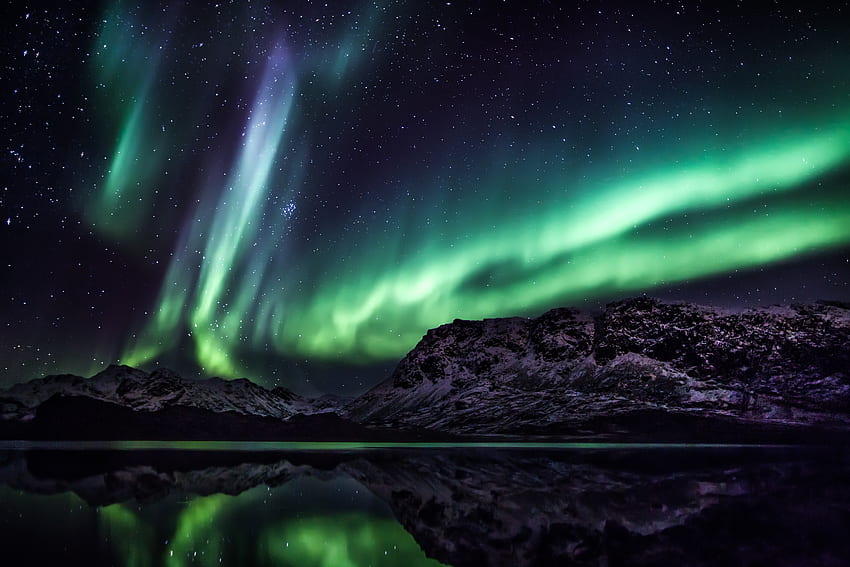 Groenlandia, Aurora, Viajes, Círculo Polar Ártico, Naturaleza, - fondo de pantalla