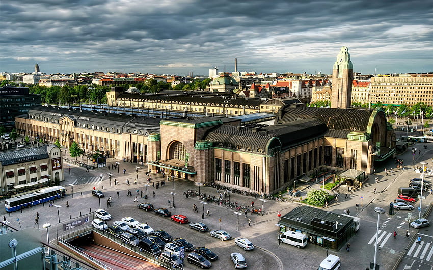 Градове, изглед отгоре, r, столица, Финландия, Хелзинки HD тапет