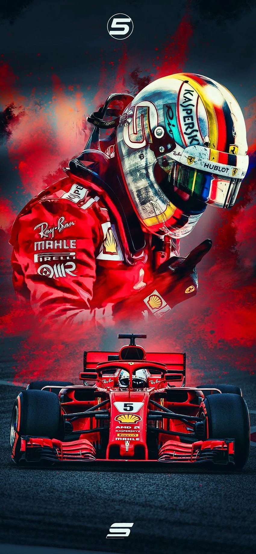 Sebastiana Vettela przez SeviGraphics. Ferrari seb, Sebastian Vettel F1 Tapeta na telefon HD