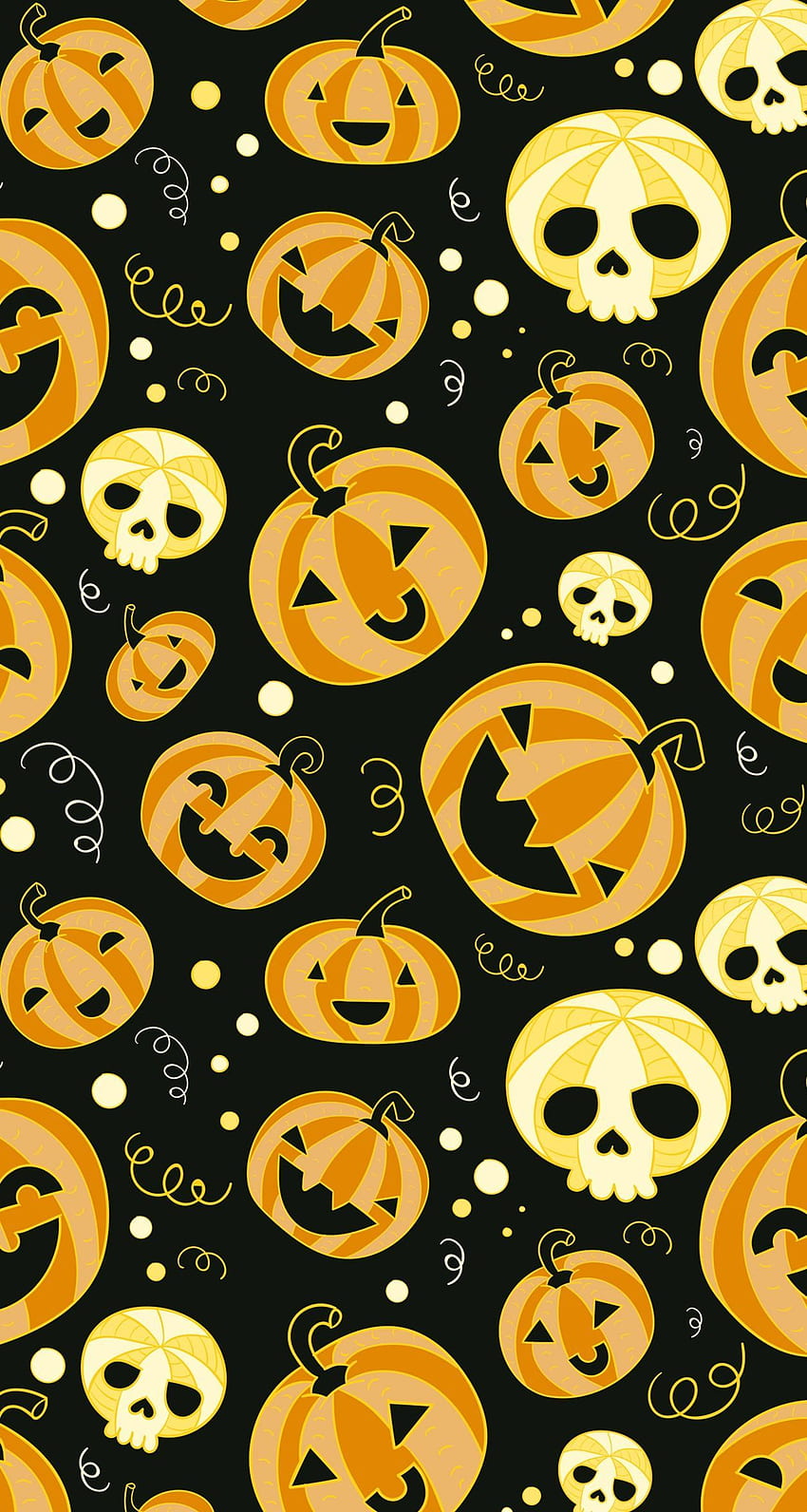 IPhone . Orange, Muster, Gelb, Kreis, Design, Halloween-Muster HD-Handy-Hintergrundbild